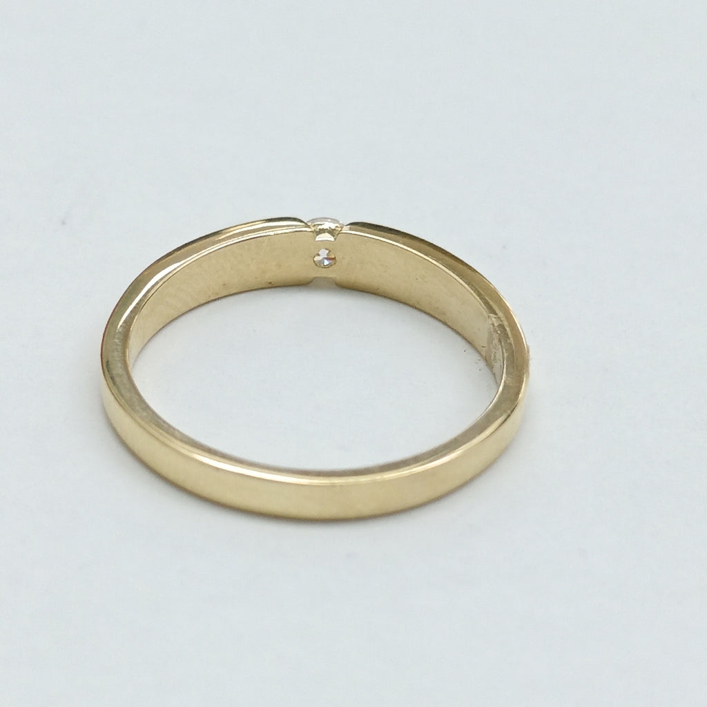 ANILLO ANILLITO SOLITARIO C CIRCONIA 14K 8 TALLA 2.8 GR (NUEVO)