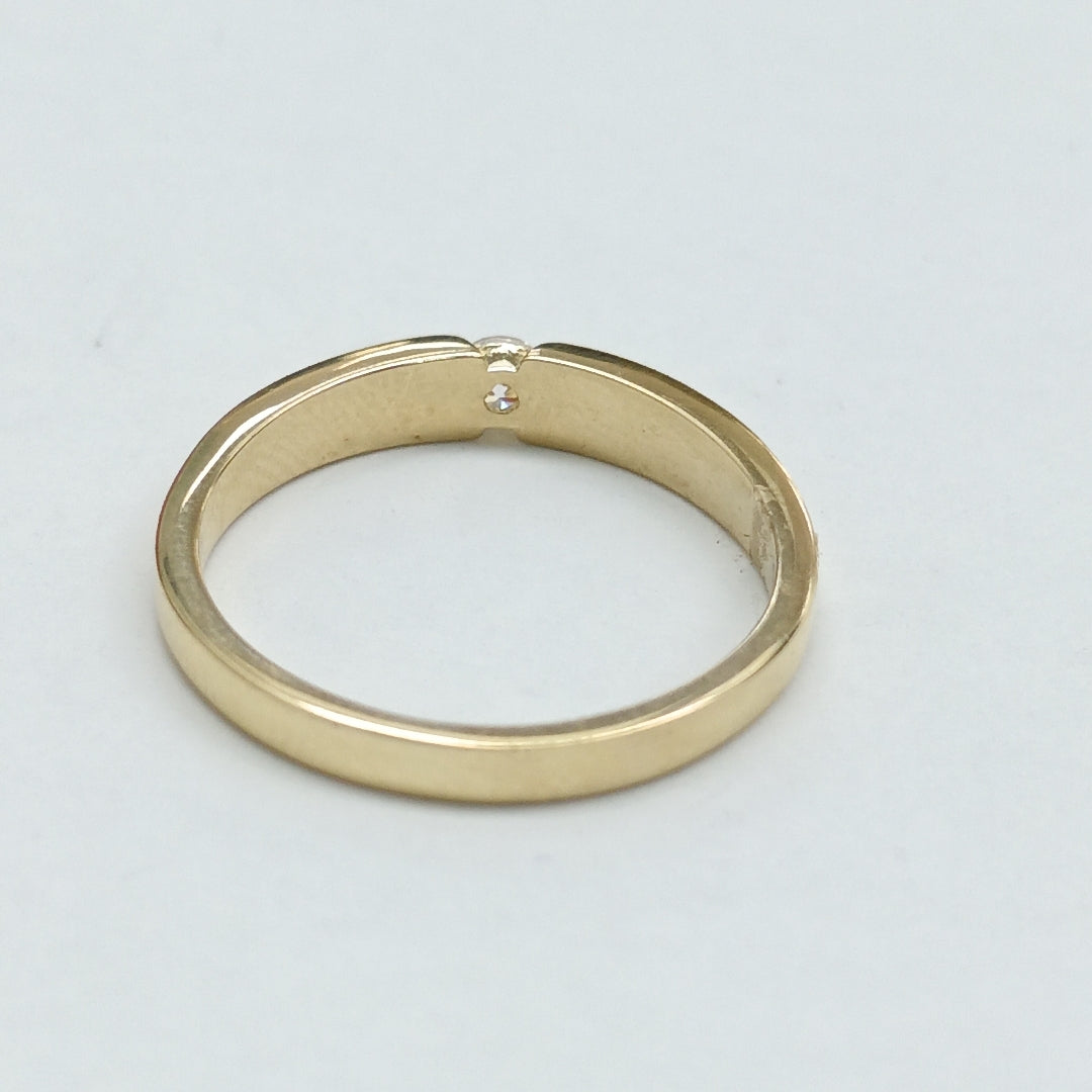 ANILLO ANILLITO SOLITARIO C CIRCONIA 14K 8 TALLA 2.8 GR (NUEVO)