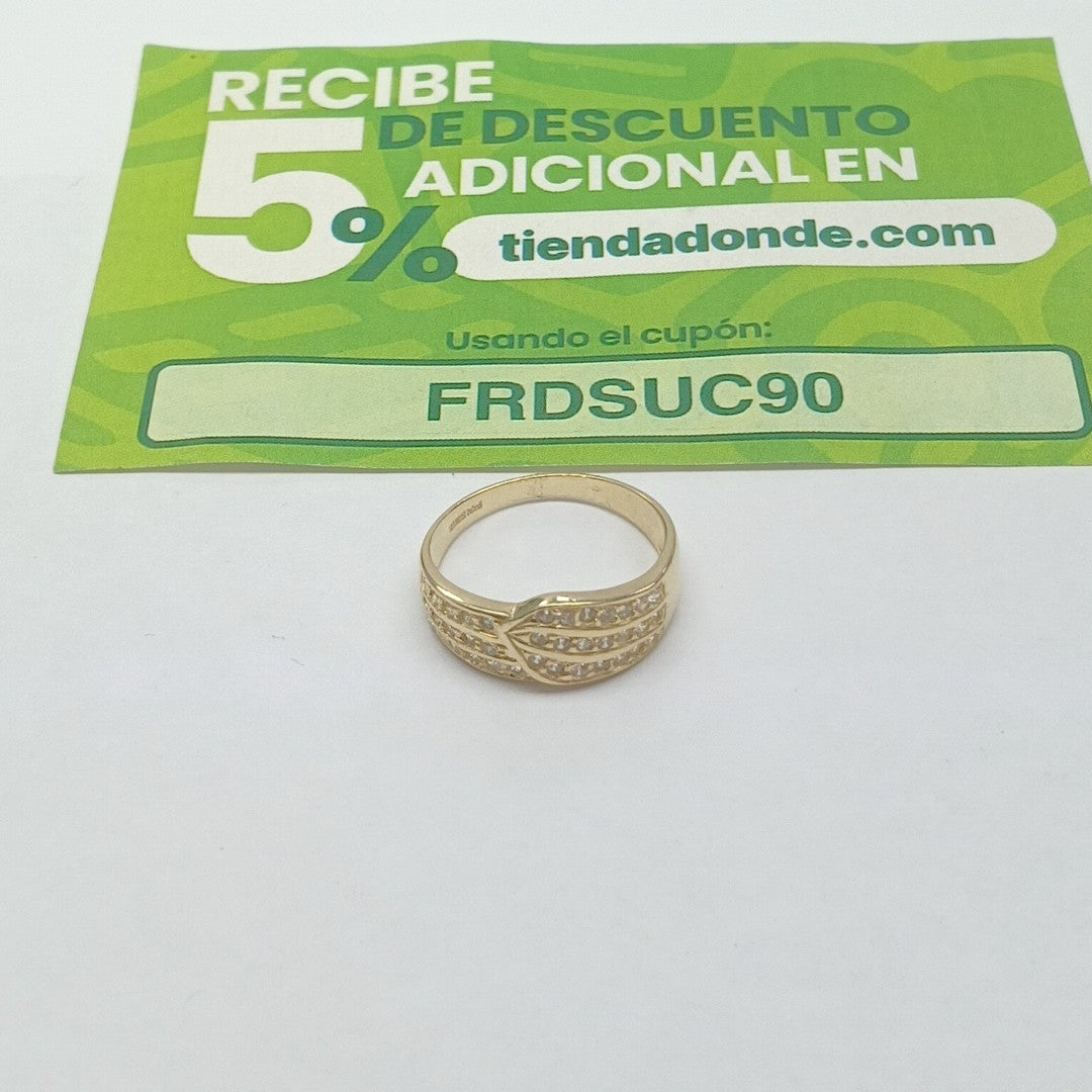 ANILLOS C CIRCONIAS 14K TALLA 7 2.8 GR (NUEVO)
