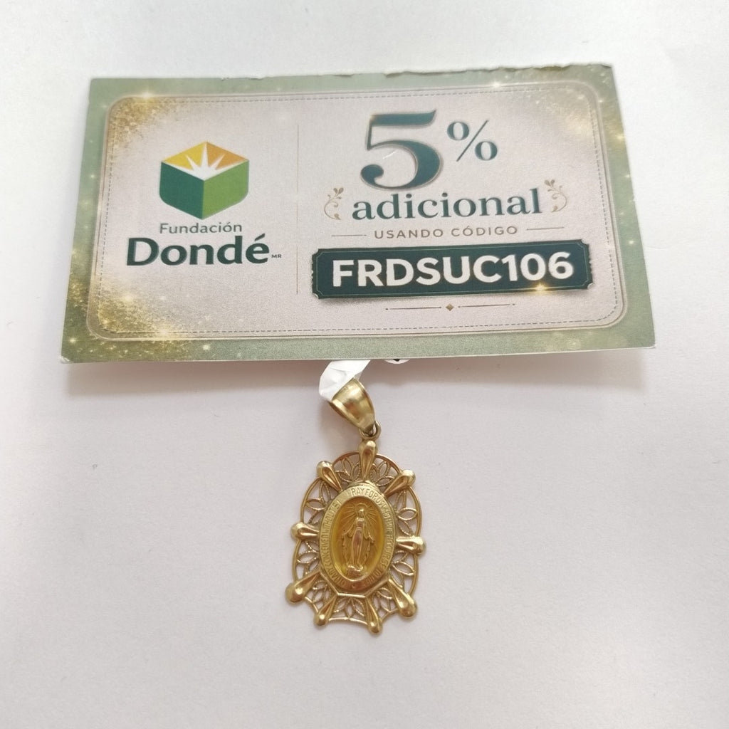 MEDALLA RELIGIOSA ORO 14 K 3.2 GRMS (SEMINUEVO)