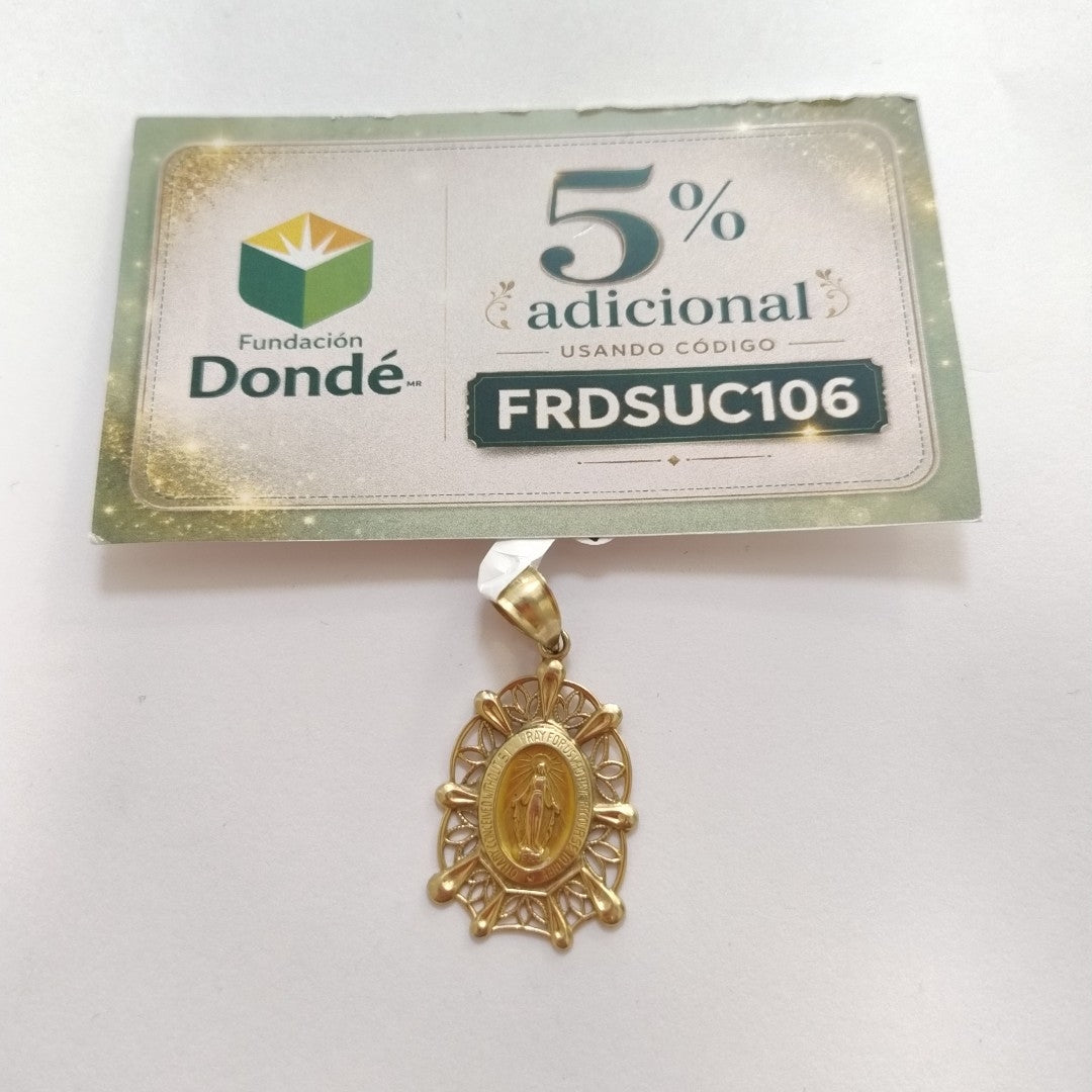 MEDALLA RELIGIOSA ORO 14 K 3.2 GRMS (SEMINUEVO)