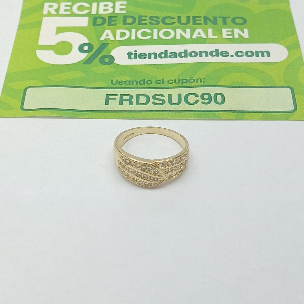 ANILLOS C CIRCONIAS 14K TALLA 7 2.9 GR (NUEVO)