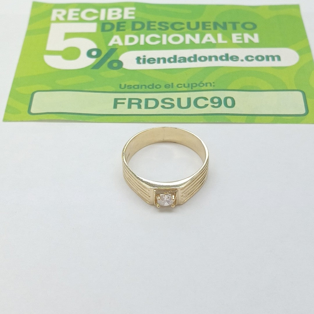 ANILLOS CON CIRCONIA 14K TALLA 10 3.9 GR (NUEVO)
