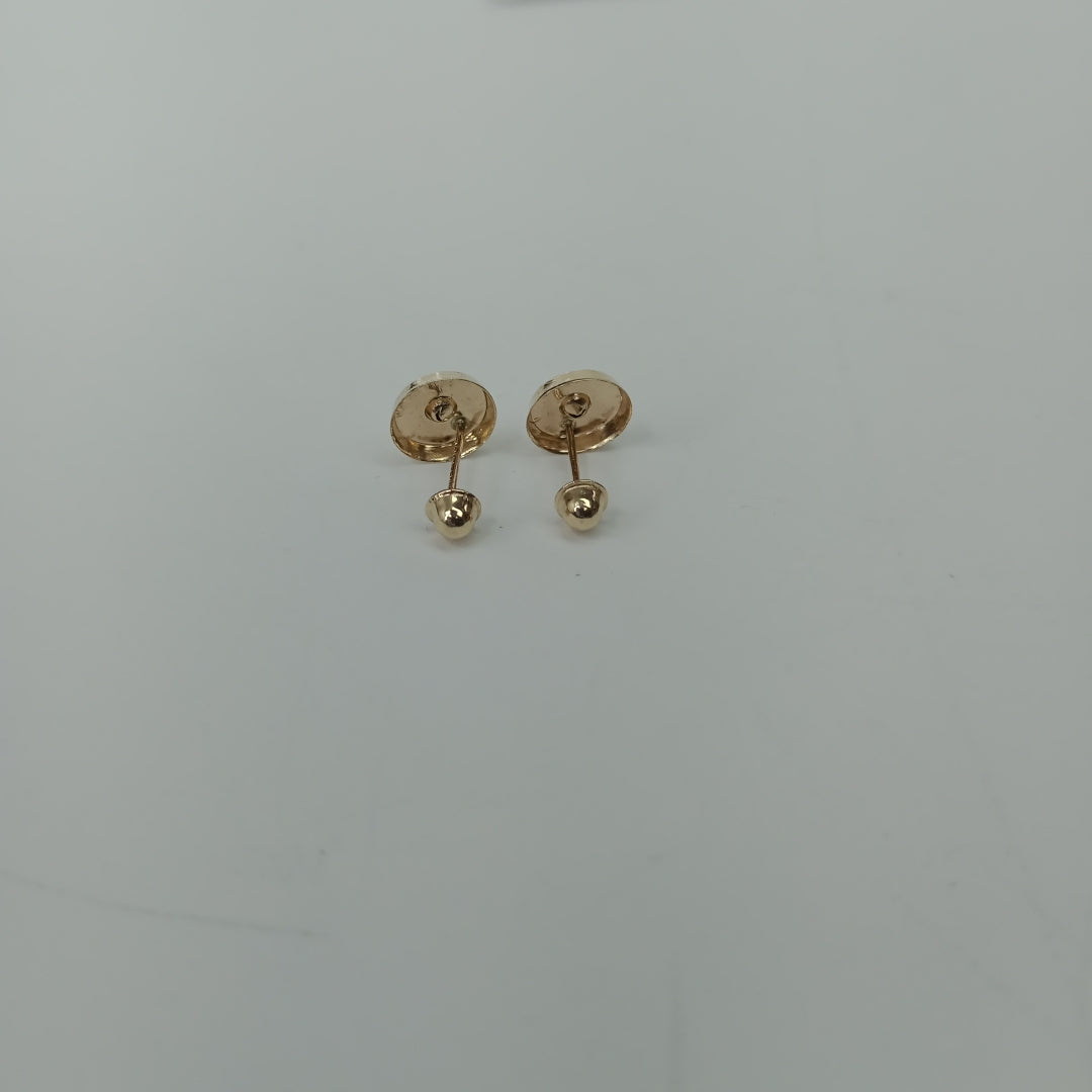 BROQUELES BROQUEL FIG BOTON C CIRCONIA 14K 0.2916 GR (NUEVO)