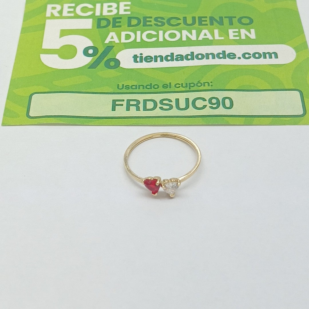 ANILLOS C PIEDRAS COLOR 14K TALLA 8 1.12 GR (NUEVO)