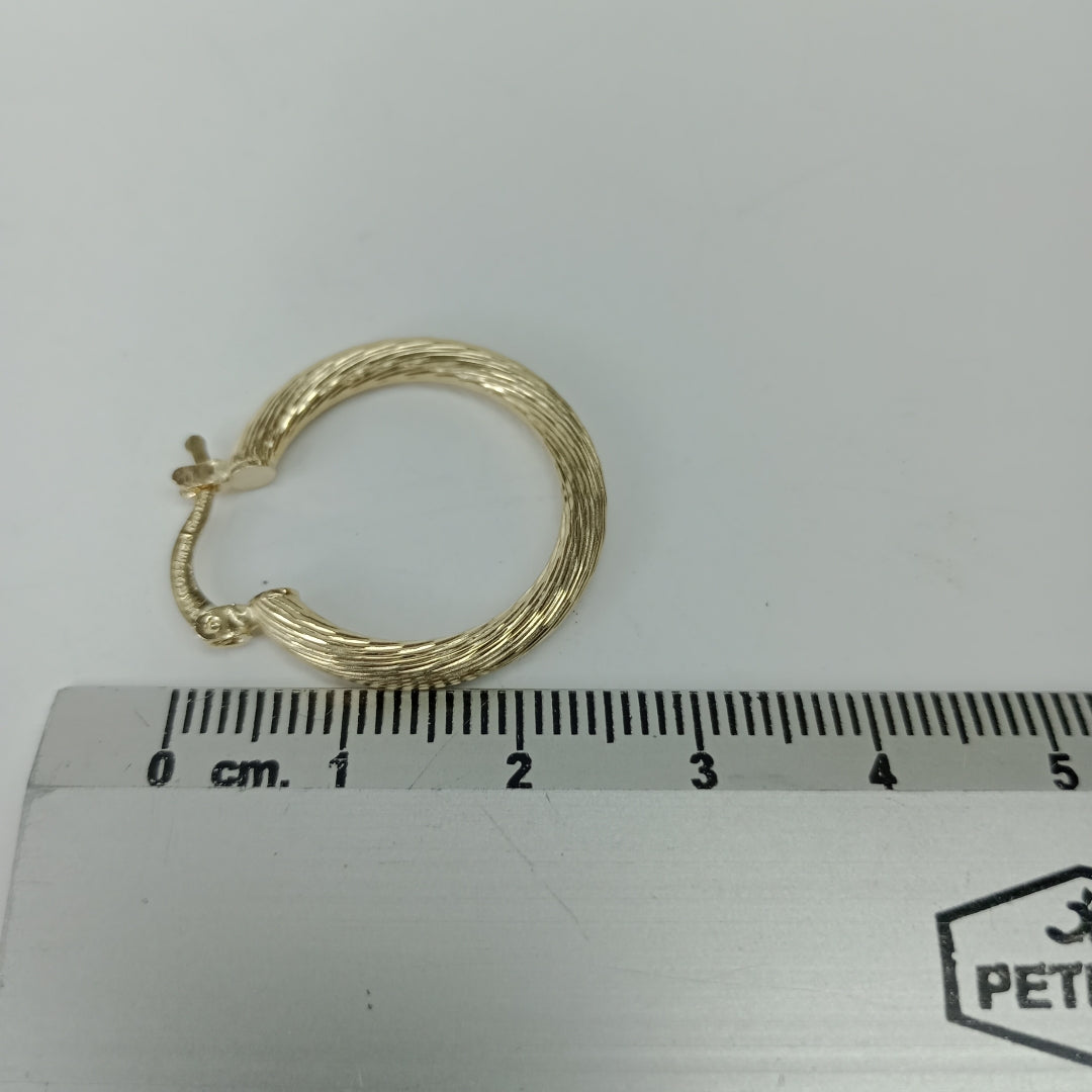 ARETES TEJIDO ARRACADAS ASTRIADAS 14K 2.7 GR (NUEVO)