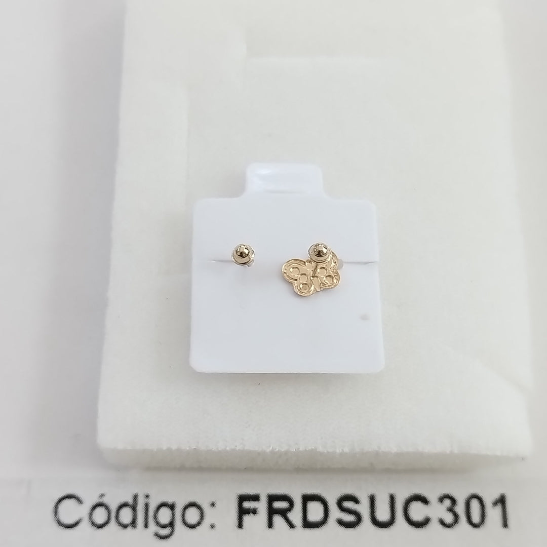 BROQUELES BROQUEL FIG MARIPOSA 14K 0.2668 GR (NUEVO)