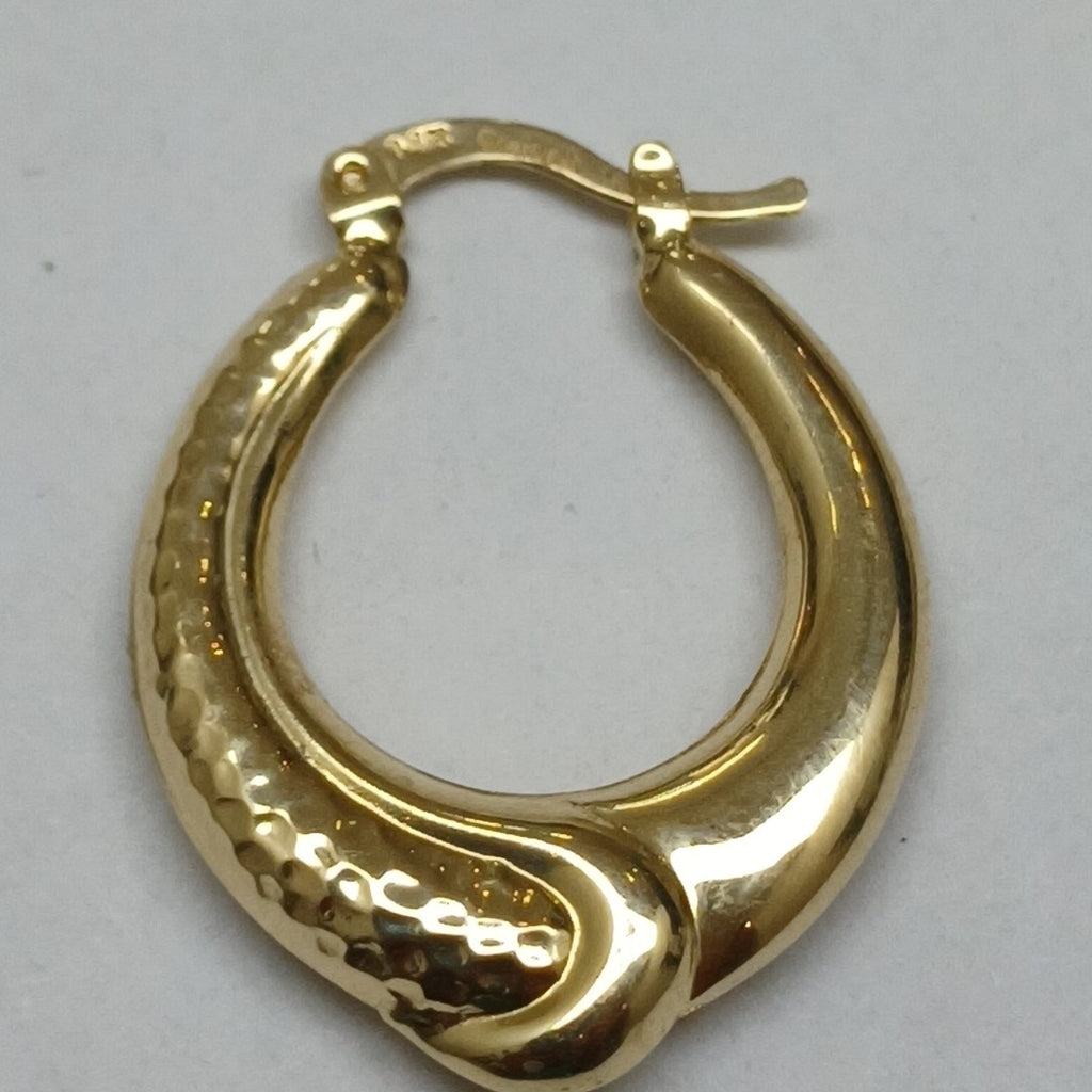 ARETES ARRACADAS ENTRELAZADAS 14K 2.5 GR (NUEVO)