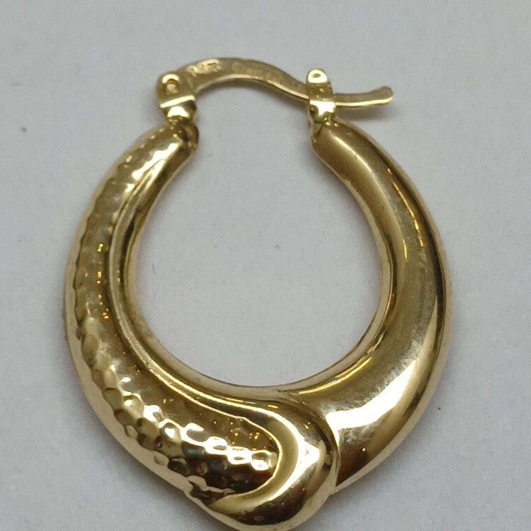 ARETES ARRACADAS ENTRELAZADAS 14K 2.5 GR (NUEVO)