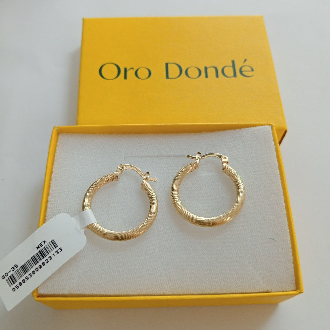 ARETES TEJIDO ARRACADAS ASTRIADAS 14K 2.8 GR (NUEVO)
