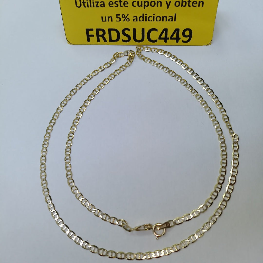 CADENAS TEJIDO GUCHI ORO 10K 55 CM 4.1 GR (NUEVO)