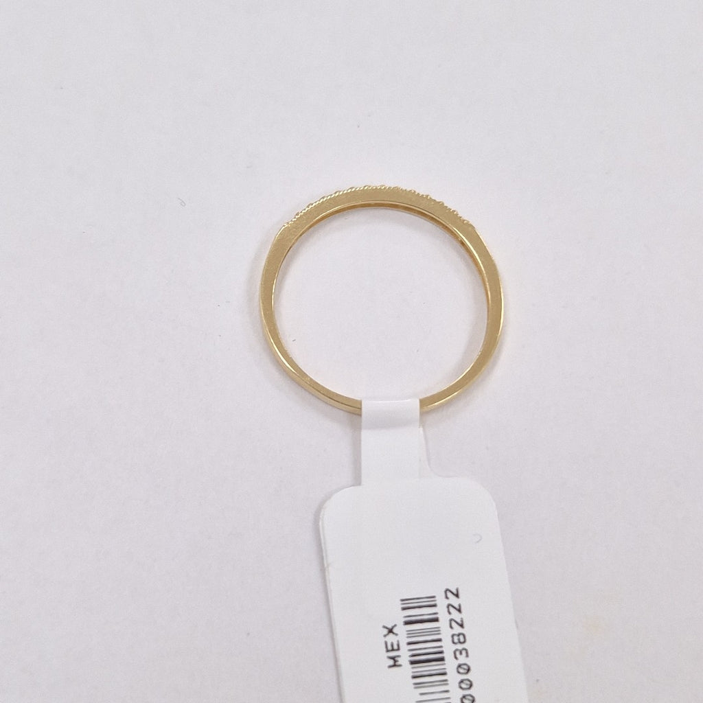 ANILLO ARGOLLA C CIRCONIAS 14K 9 TALLA 1.3 GR (NUEVO)