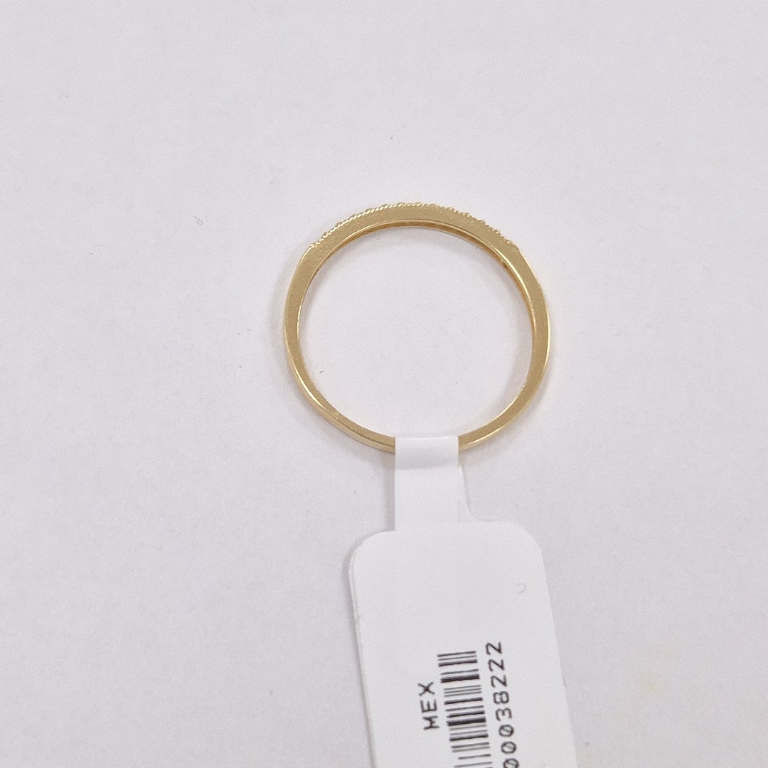 ANILLO ARGOLLA C CIRCONIAS 14K 9 TALLA 1.3 GR (NUEVO)