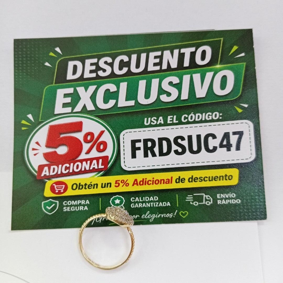 ANILLO ANILLITO C CIRCONIAS 14K 7 TALLA 2 GR (NUEVO)