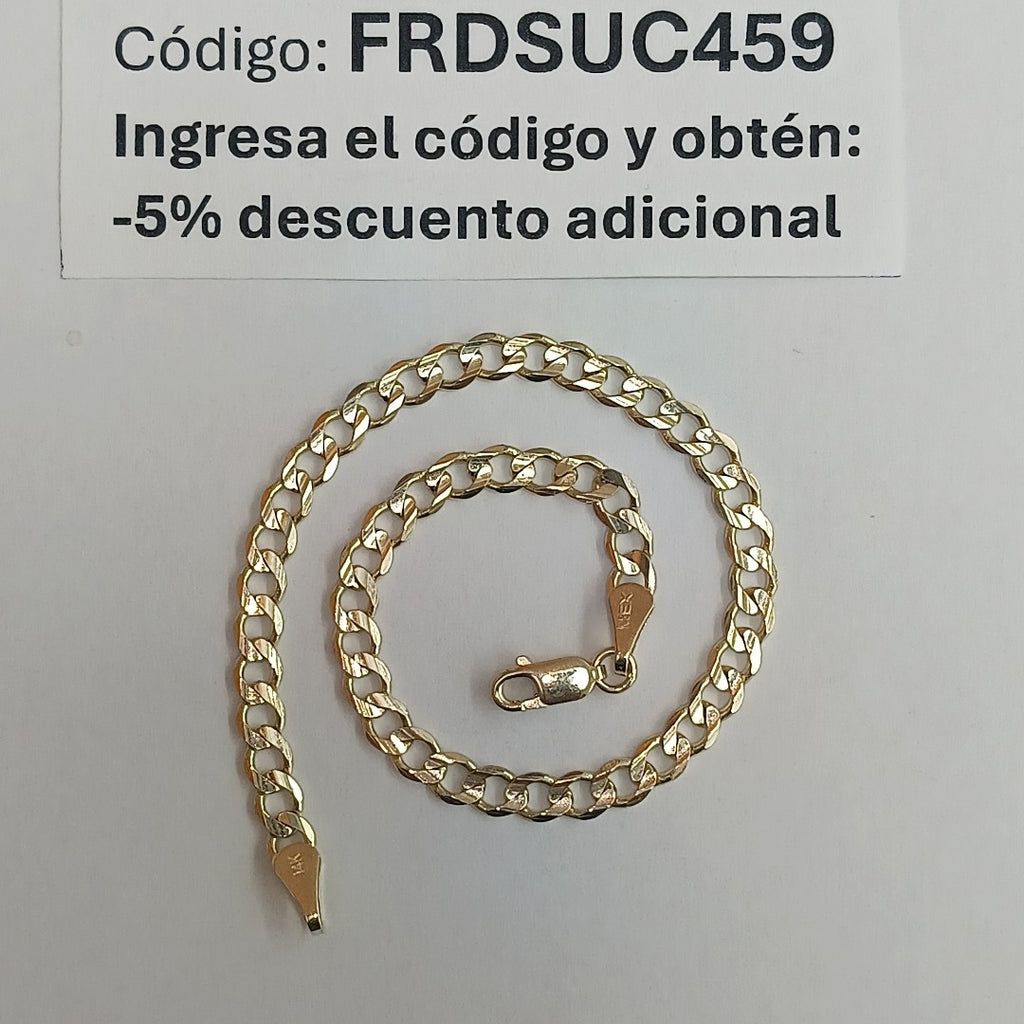 PULSERA BARBADA 14K 21 CM 4.9 GR (NUEVO)