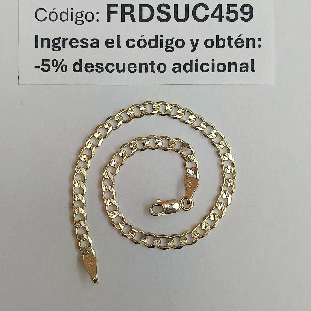 PULSERA BARBADA 14K 21 CM 4.9 GR (NUEVO)