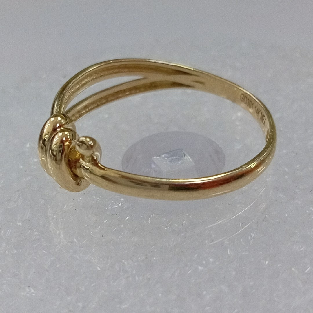 ANILLO ANILLITO C NUDO 14K 7 TALLA 2 GR (NUEVO)