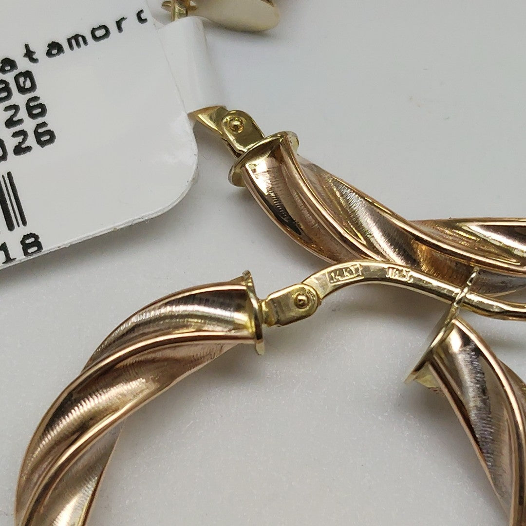 ARRACADAS PAR ORO 14 K 2.5 GRMS (SEMINUEVO)