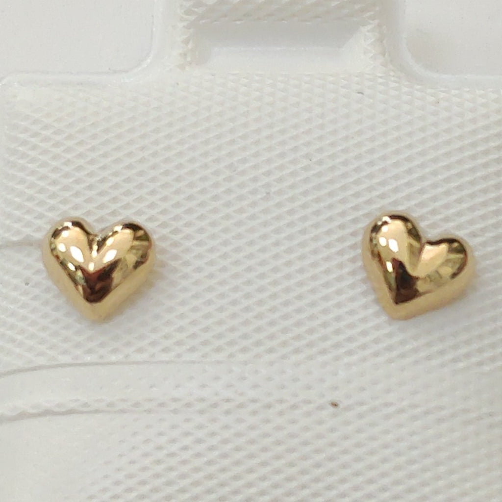 BROQUELES BROQUEL FIG CORAZON LISO 14K 0.1987 GR (NUEVO)