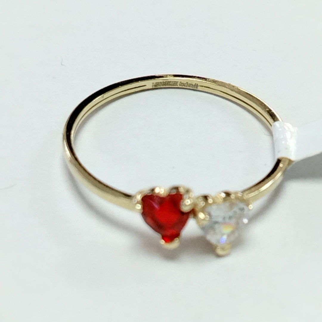 ANILLOS CON CIRCONIA T PIEDRA DE COLOR 14K TALLA 7 1.1 GR (NUEVO)