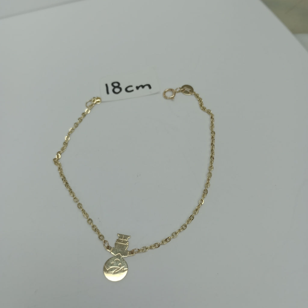 PULSERA TEJIDO ESPECIAL FIG NIÑO 14K 18 CM 1.5 GR (NUEVO)