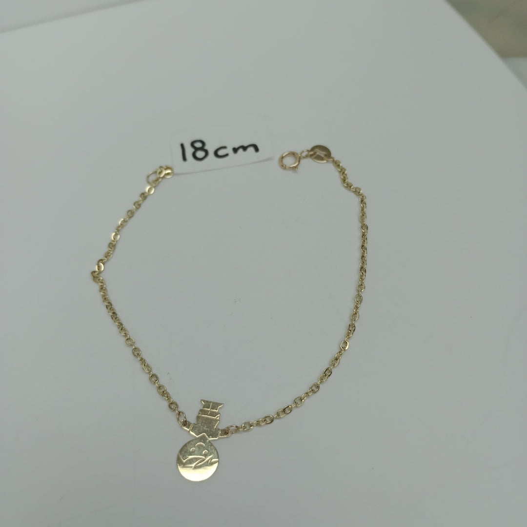 PULSERA TEJIDO ESPECIAL FIG NIÑO 14K 18 CM 1.5 GR (NUEVO)