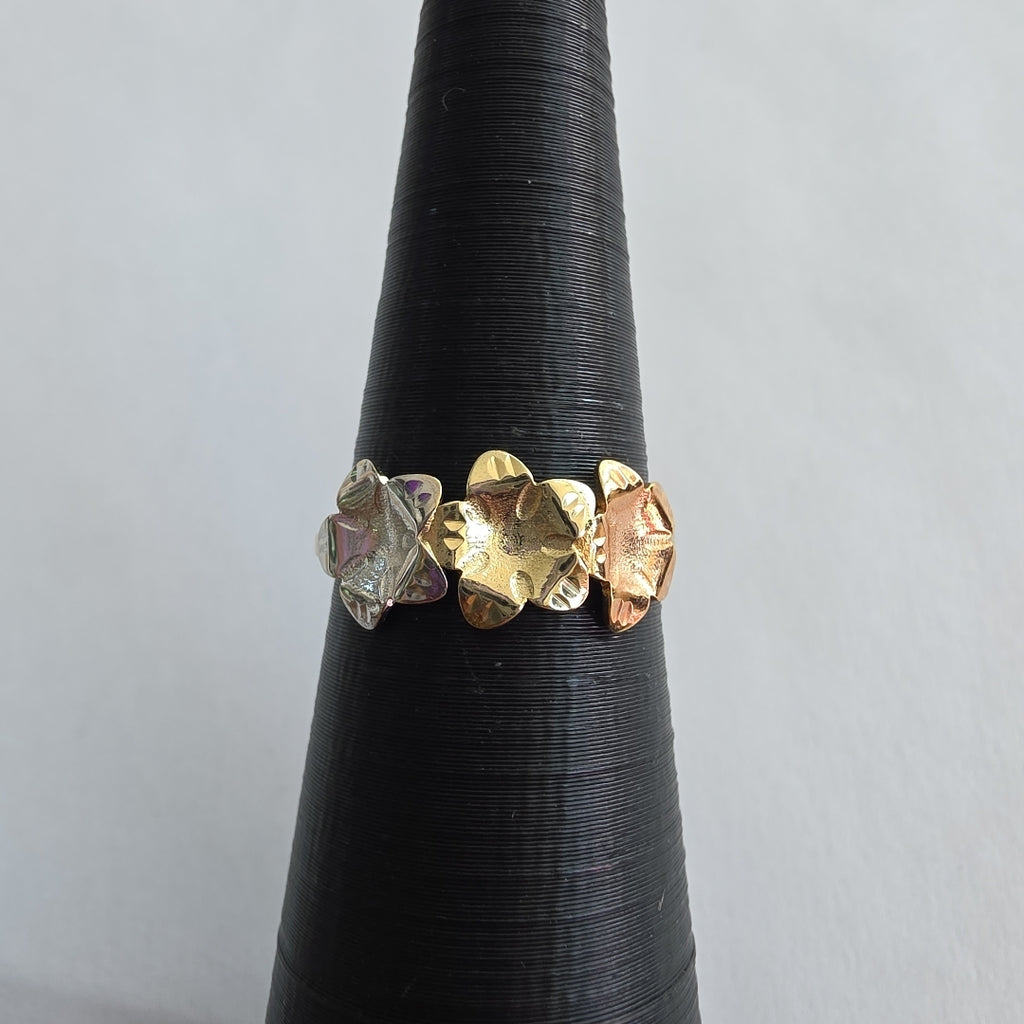 ANILLOS ANILLITO FIG FLORES 10K TALLA 8 1.2 GR (NUEVO)