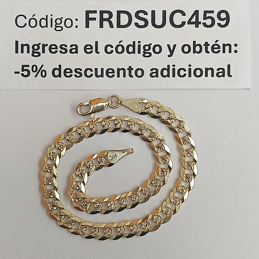 PULSERA BARBADA 14K 21 CM 7.5 GR (NUEVO)