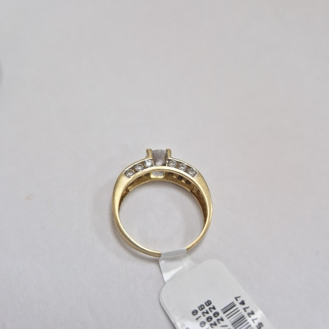 ANILLITO,SOLITARIO ORO 10 K 3,80 GRMS (SEMINUEVO)