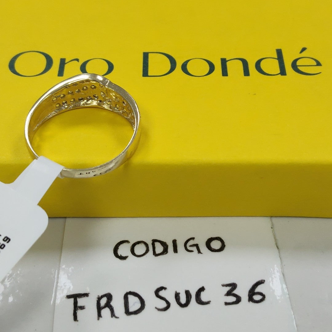 ANILLOS C CIRCONIAS 14K TALLA 9 3 GR (NUEVO)