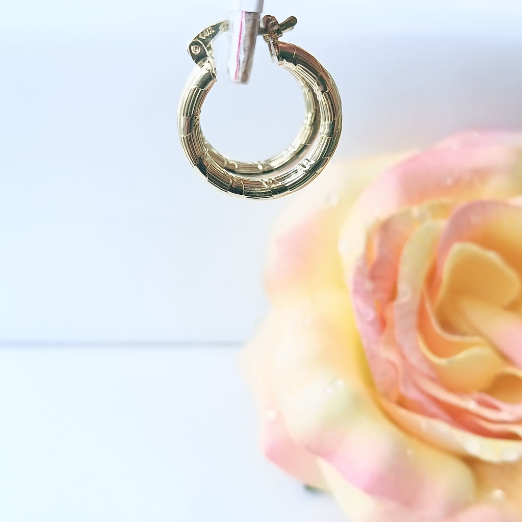 ARETES ARRACADAS 14K 2.6 GR (NUEVO)
