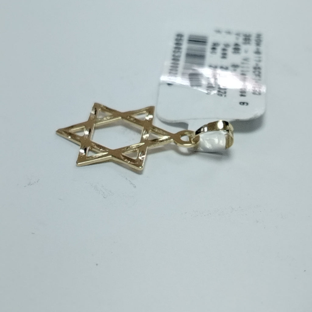DIJE TEJIDO ESTRELLA DE DAVID 14K 0.5 GR (NUEVO)