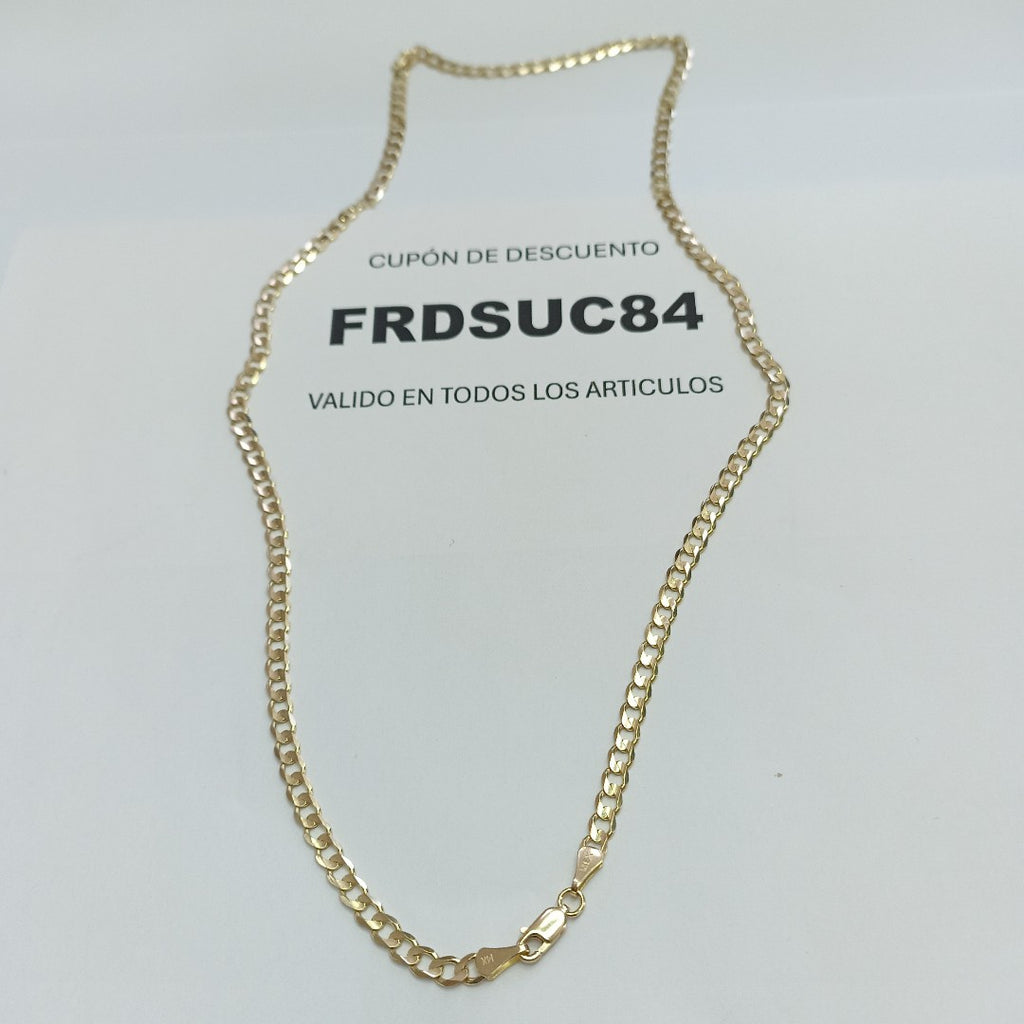 CADENA BARBADA 14K 55 CM 12.5 GR (NUEVO)