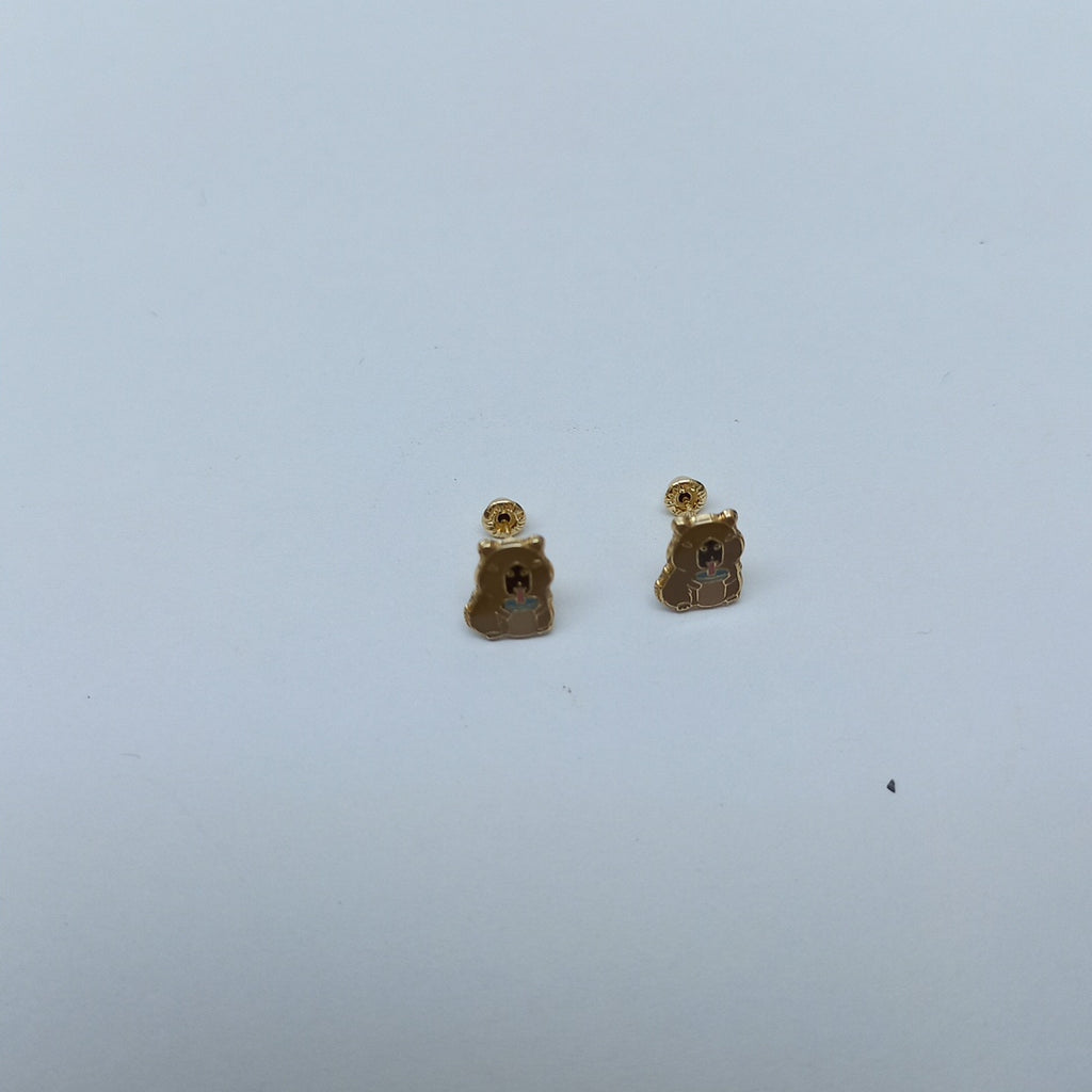 BROQUELES BROQUEL FIG CAPIBARA 14K 0.2657 GR (NUEVO)