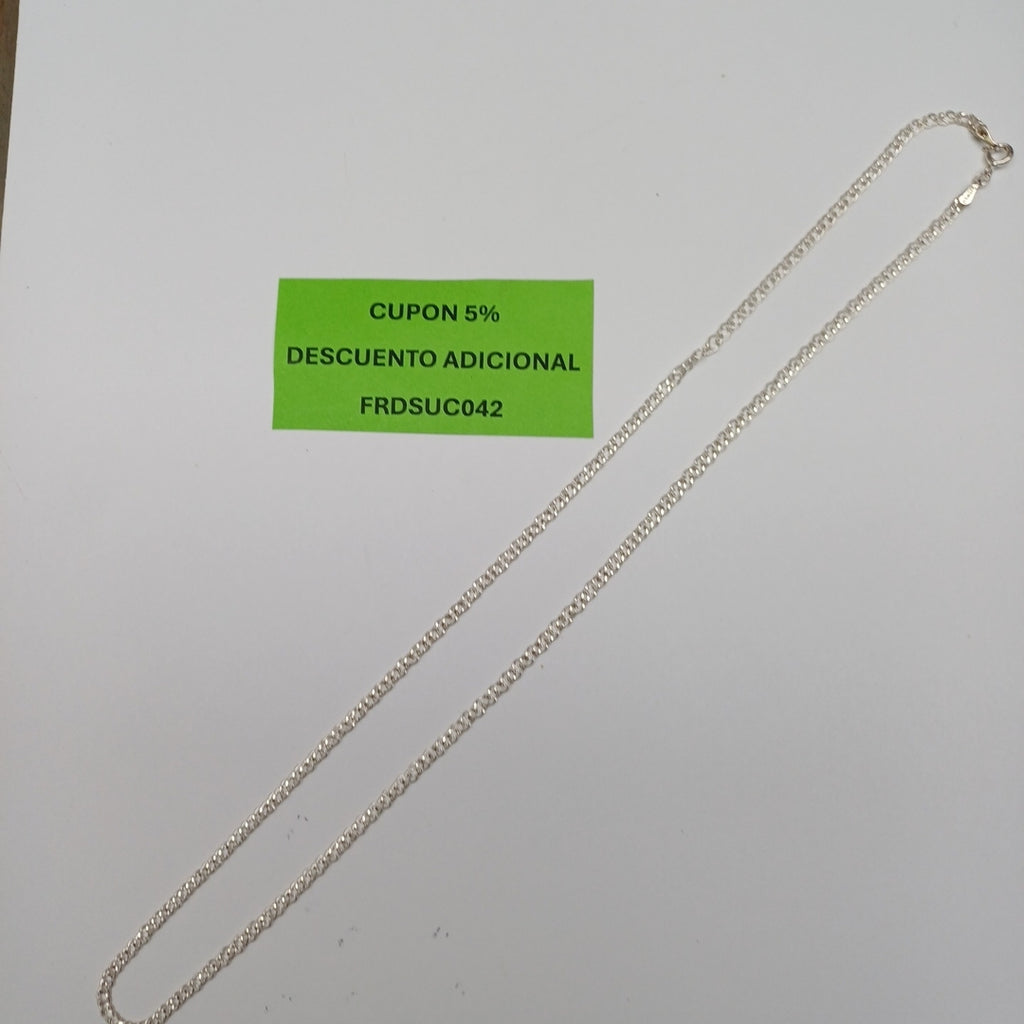 CADENA DOBLE ESLABON PLATA .925 50 CM 3.63 GR (NUEVO)