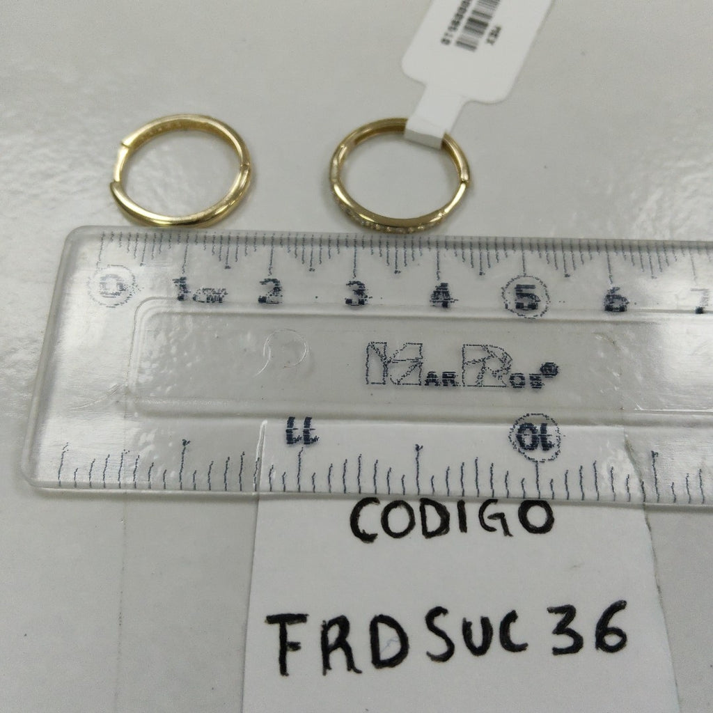 ARETES ARRACADAS C CIRCONIAS 14K 1.9 GR (NUEVO)