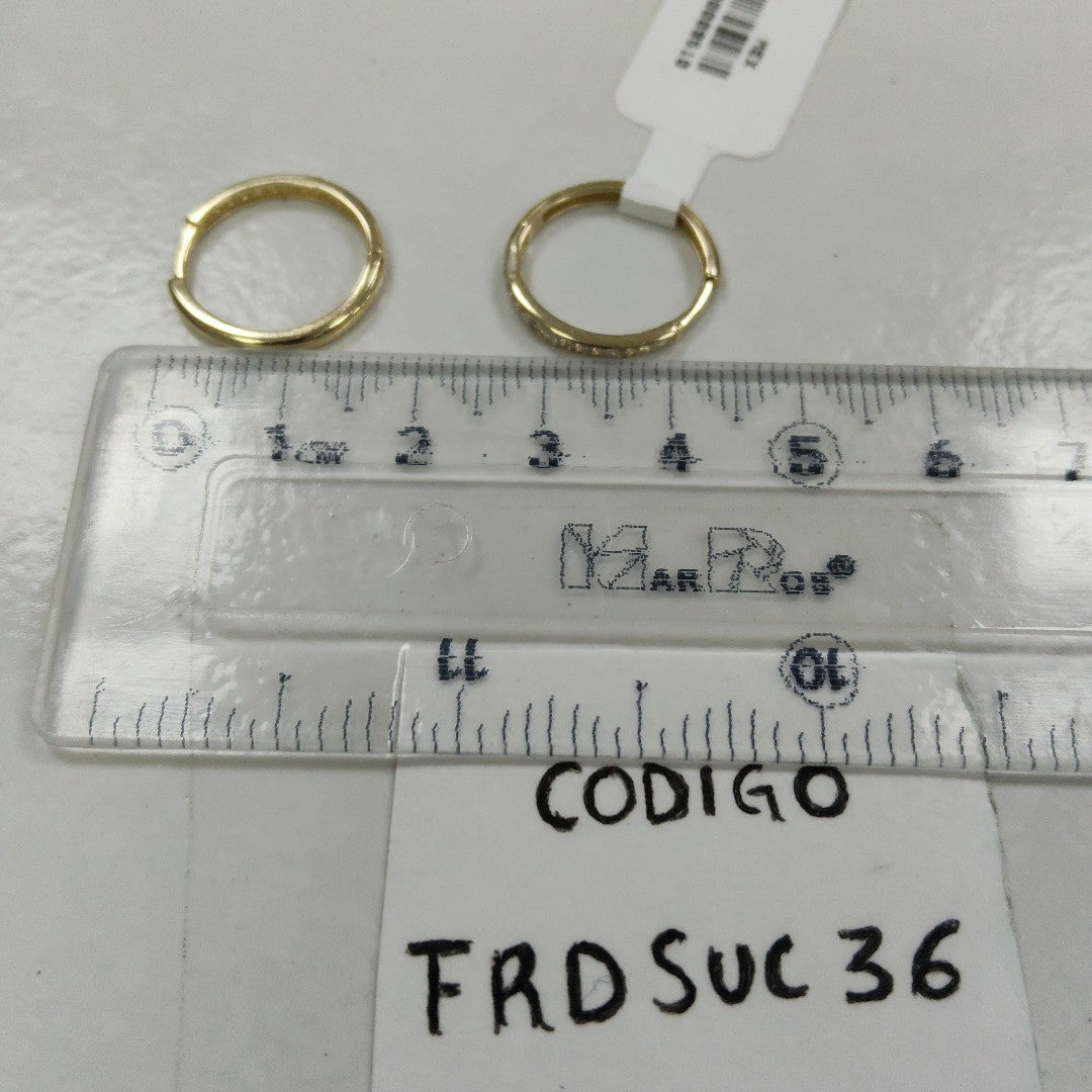 ARETES ARRACADAS C CIRCONIAS 14K 1.9 GR (NUEVO)