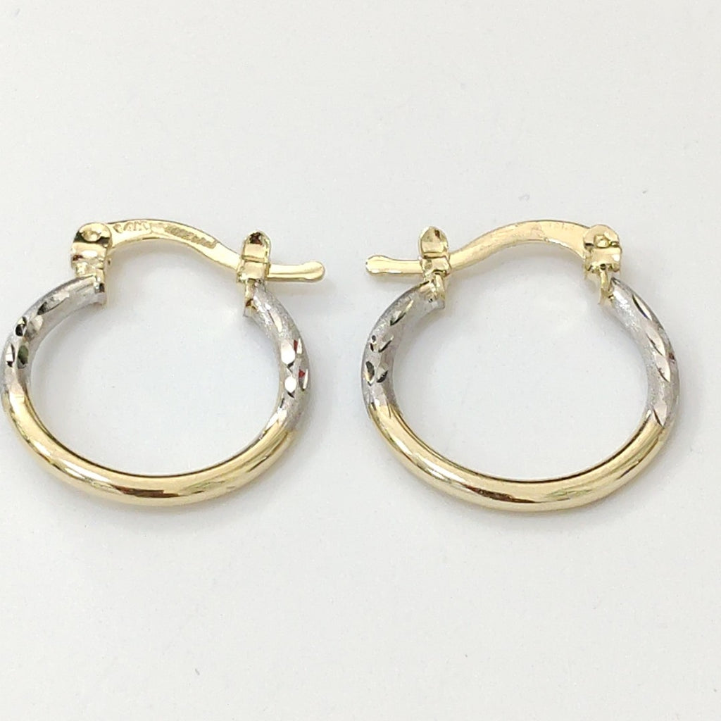 ARETES ARRACADAS COMBINADAS 14K 1.1 GR (NUEVO)