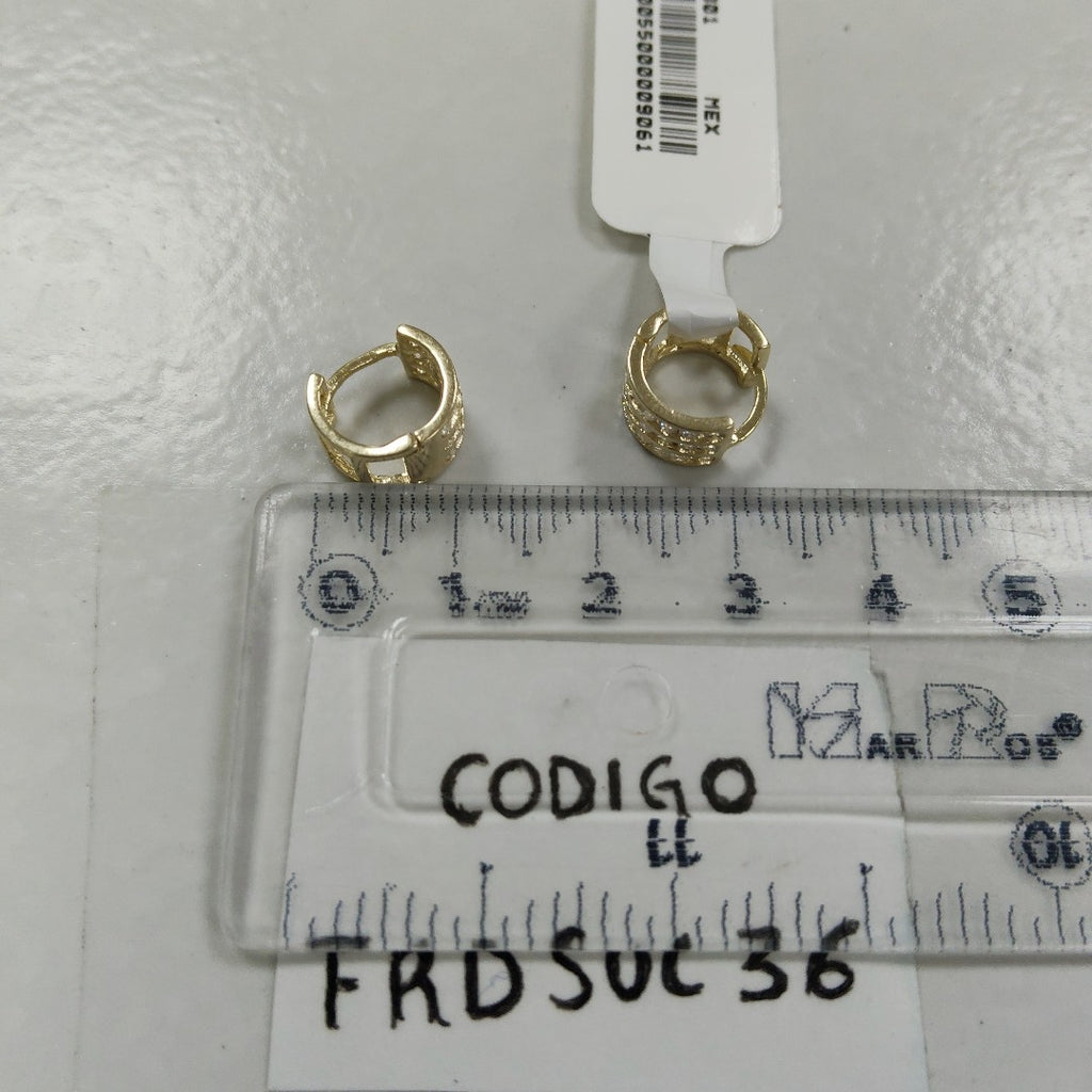 ARETES HUGGIES C CIRCONIA 14K 2.2 GR (NUEVO)
