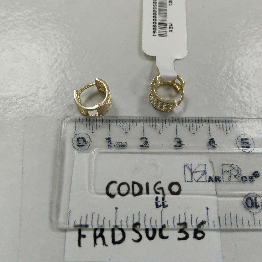 ARETES HUGGIES C CIRCONIA 14K 2.2 GR (NUEVO)