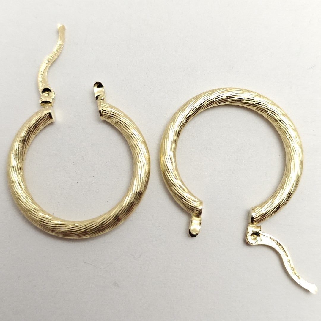 ARETES TEJIDO ARRACADAS ASTRIADAS 14K 2.9 GR (NUEVO)