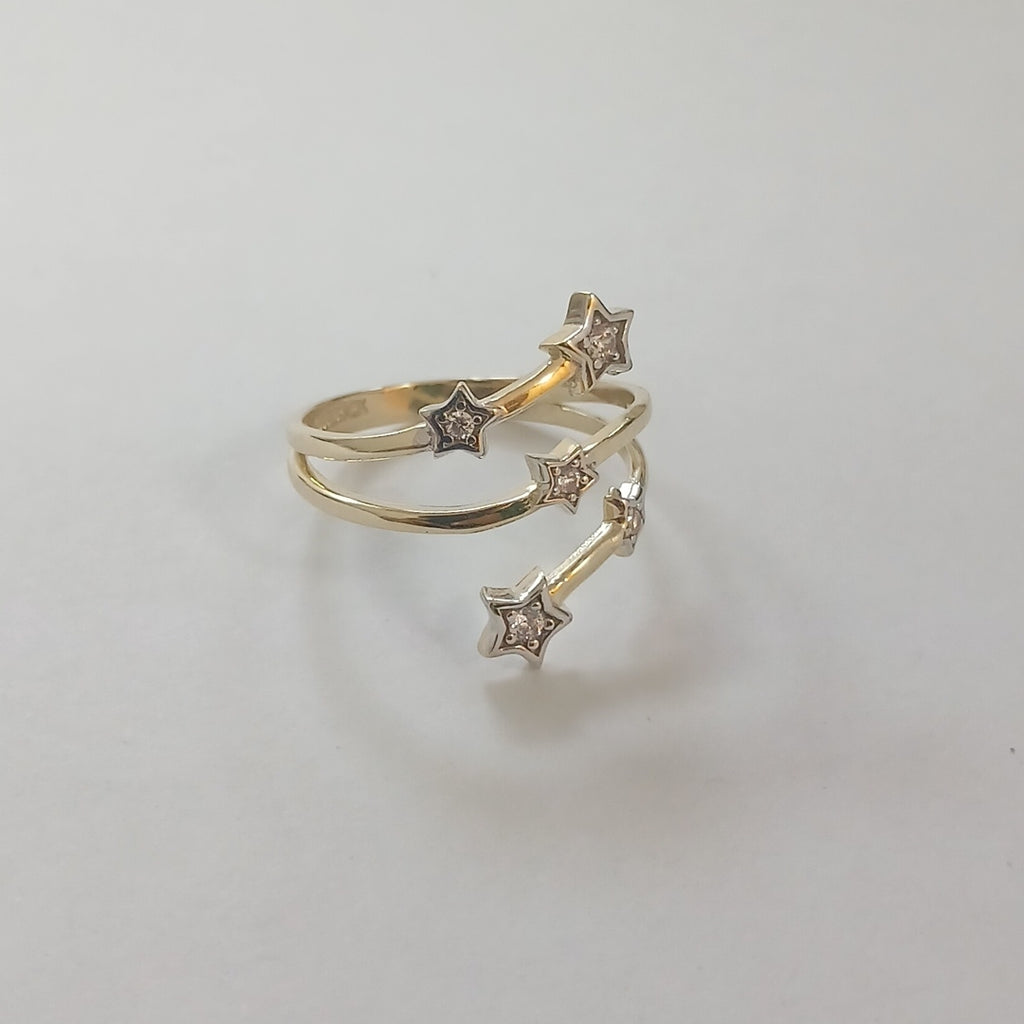 ANILLOS ANILLITO FIG ESTRELLA CON CIRCNIAS 10K TALLA 9 2.8 GR (NUEVO)