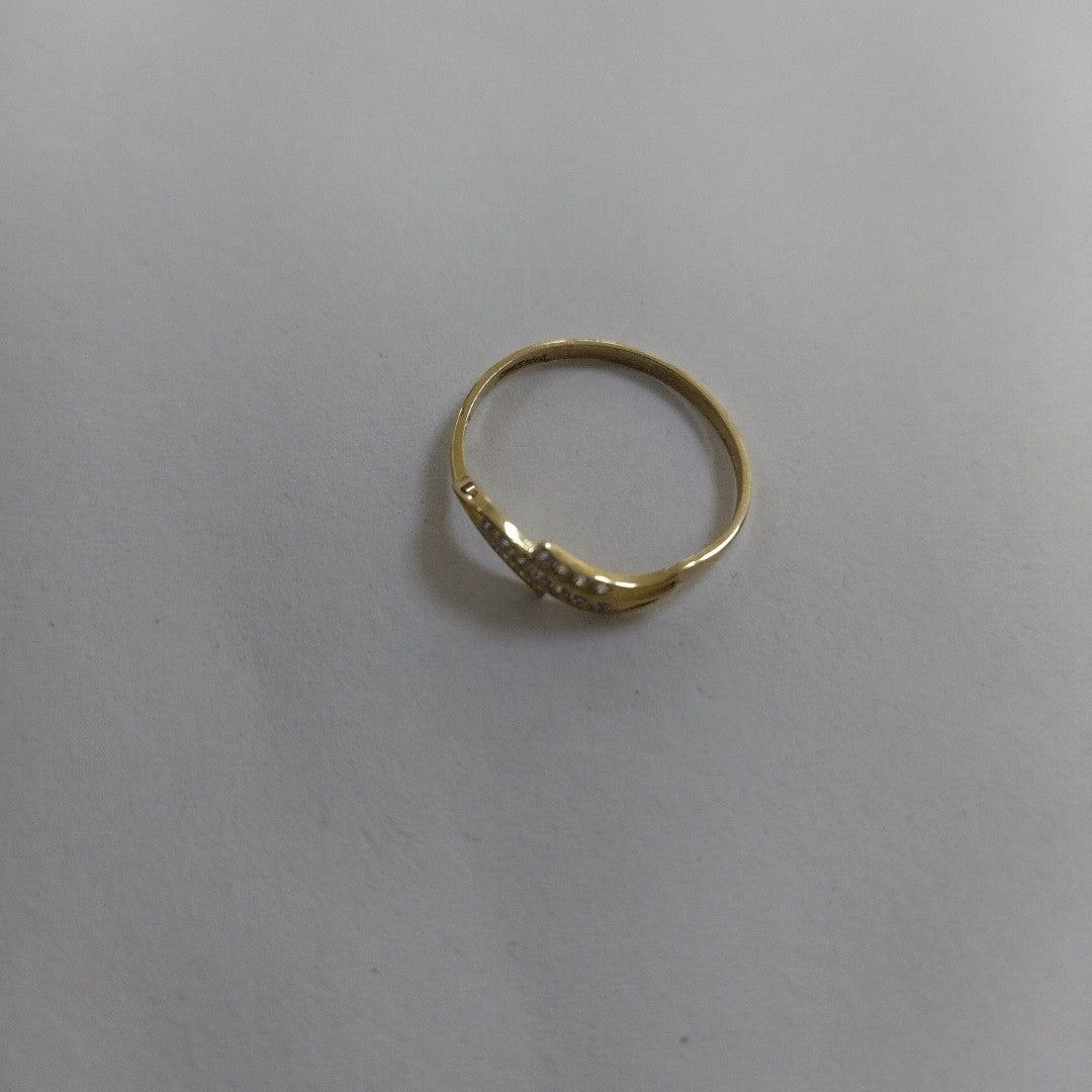 ANILLOS C CIRCONIAS 14K TALLA 8 0.8 GR (NUEVO)