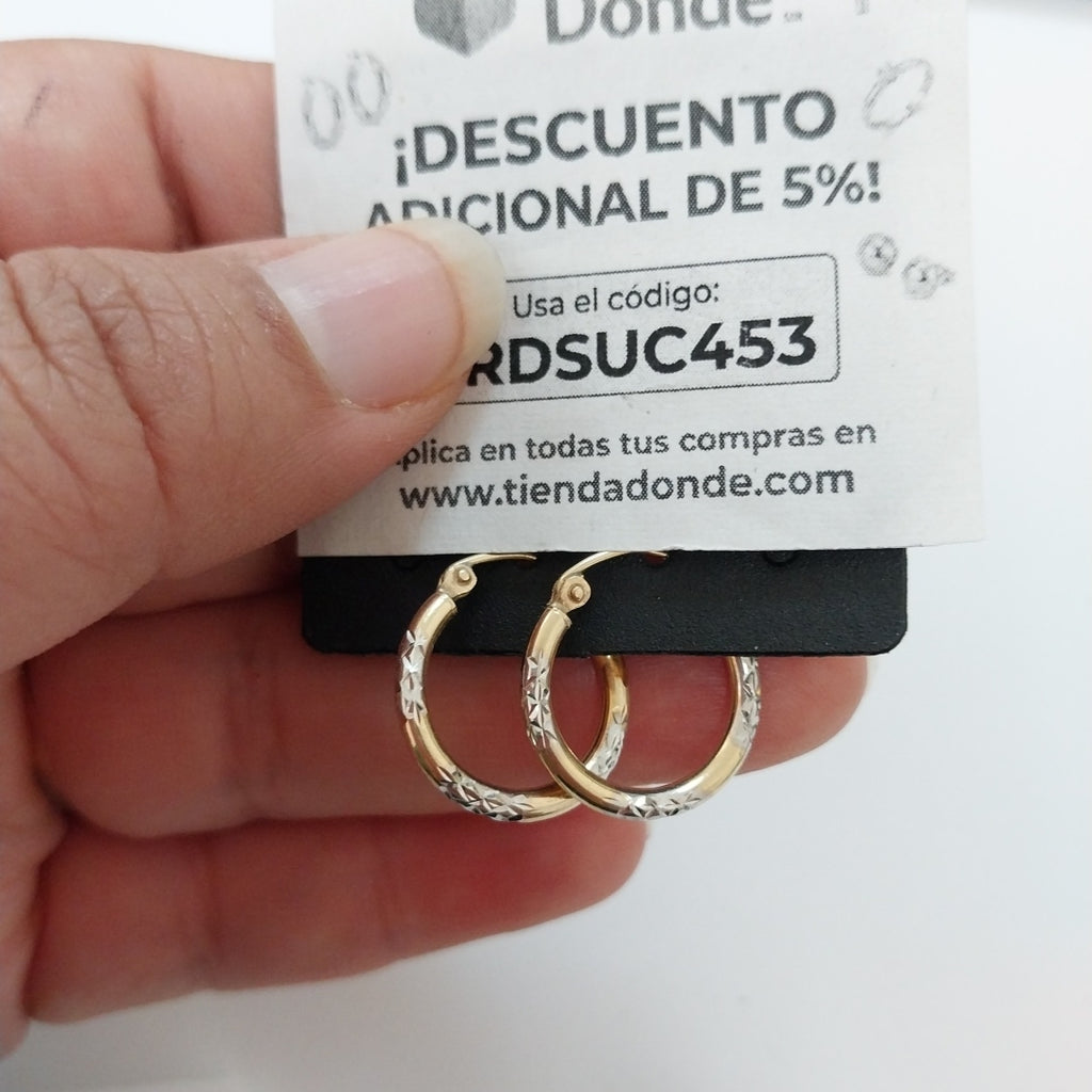 ARRACADAS PAR ORO 14 K 1.1 GRMS (SEMINUEVO)