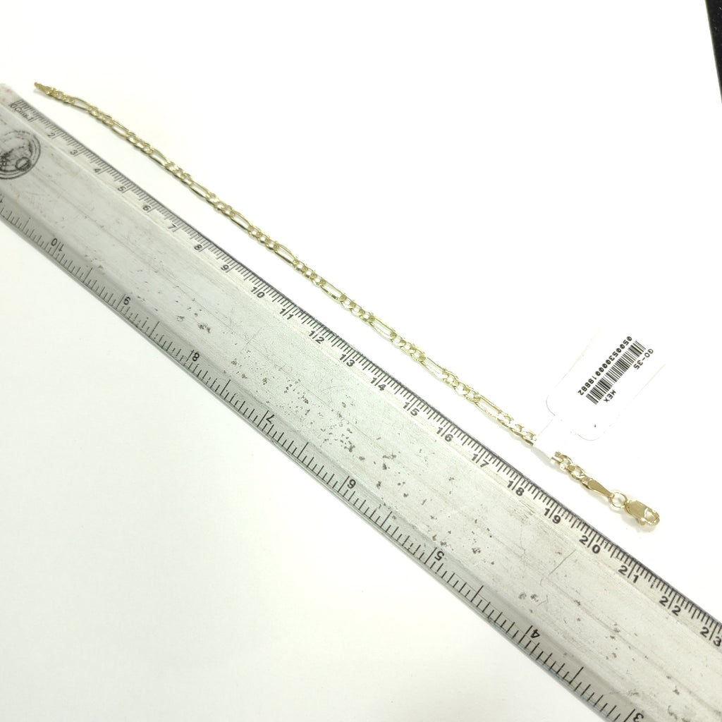 PULSERA TEJIDO 3X1 14K 21 CM 3 GR (NUEVO)