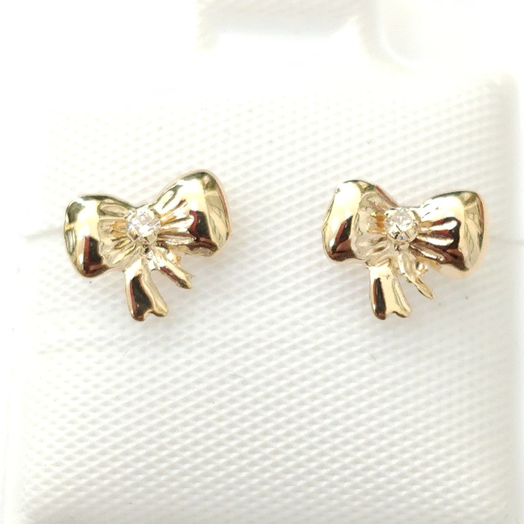 BROQUELES BROQUEL FIG MOÑO C CIRCONIA 14K 0.2441 GR (NUEVO)