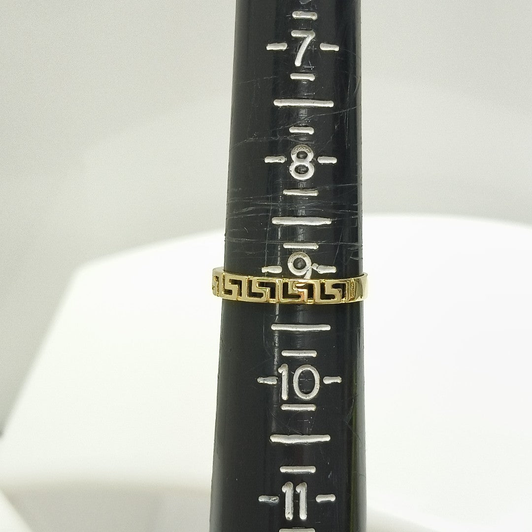 ANILLO ARGOLLA C GRECAS 14K 7 TALLA 1.6 GR (NUEVO)