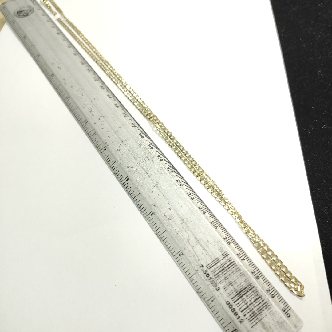 CADENA TEJIDO BARBADA 14K 60 CM 8.7 GR (NUEVO)