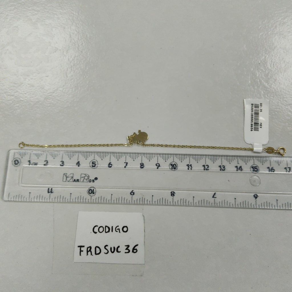 PULSERA ESP CON DIJE DE NIÑA 14K 18 CM 1.4 GR (NUEVO)