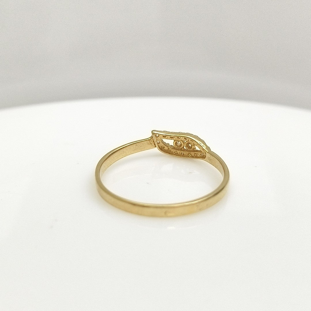 ANILLO ANILLITO C CIRCONIAS 14K 9 TALLA 1.3 GR (NUEVO)
